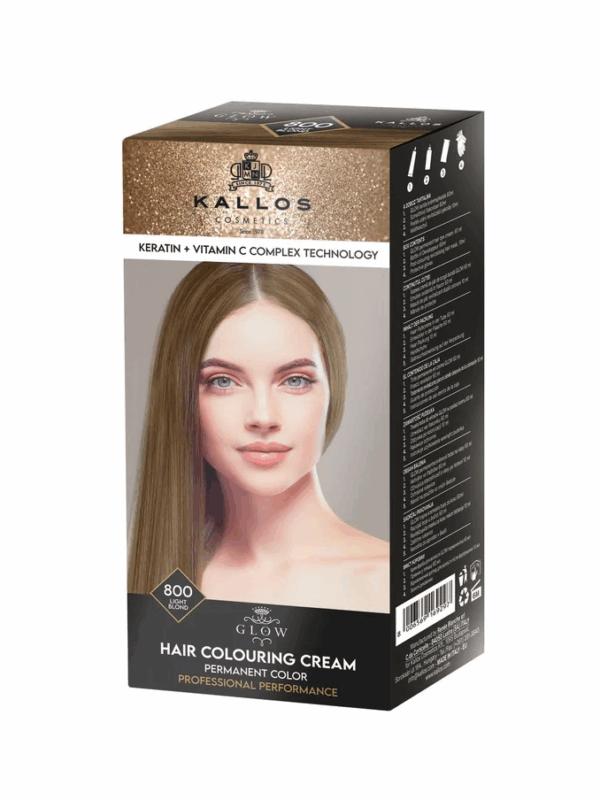 Kallos Glow farba na vlasy svetlý blond 800