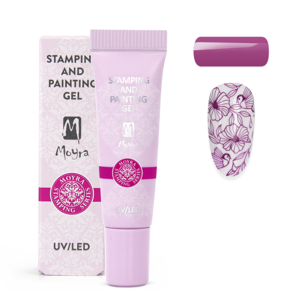 Moyra Stamping and painting gél 7g - 15 Mauve – Obrázok 2