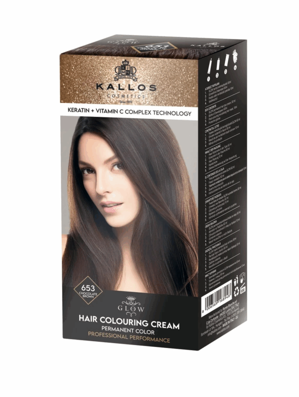 Kallos Glow farba na vlasy čokoládovohnedá 653
