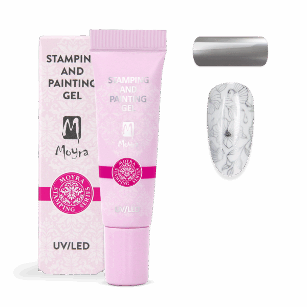 Moyra Stamping and painting gél 7g - 08 Chrome silver - Image 2