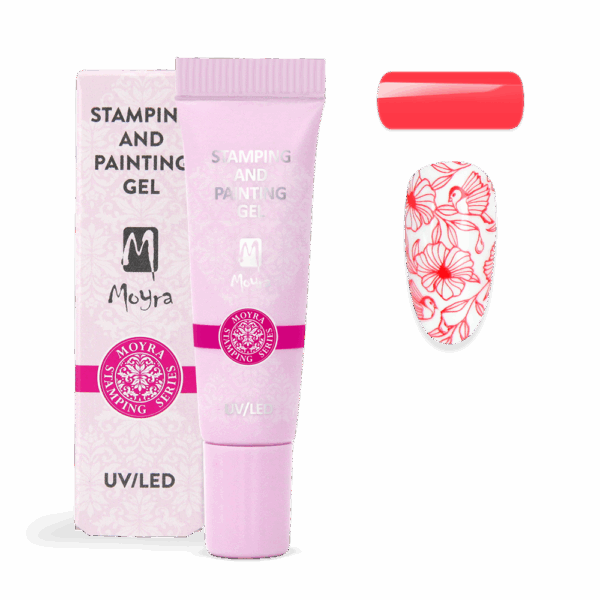 Moyra Stamping and painting gél 7g - 12 Vivid red - Image 2
