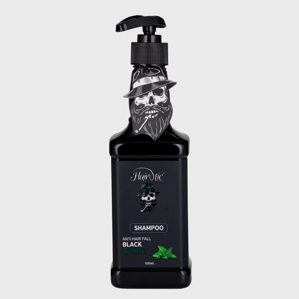 Hairotic Black & Mint Šampón proti vypadávaniu vlasov 500 ml