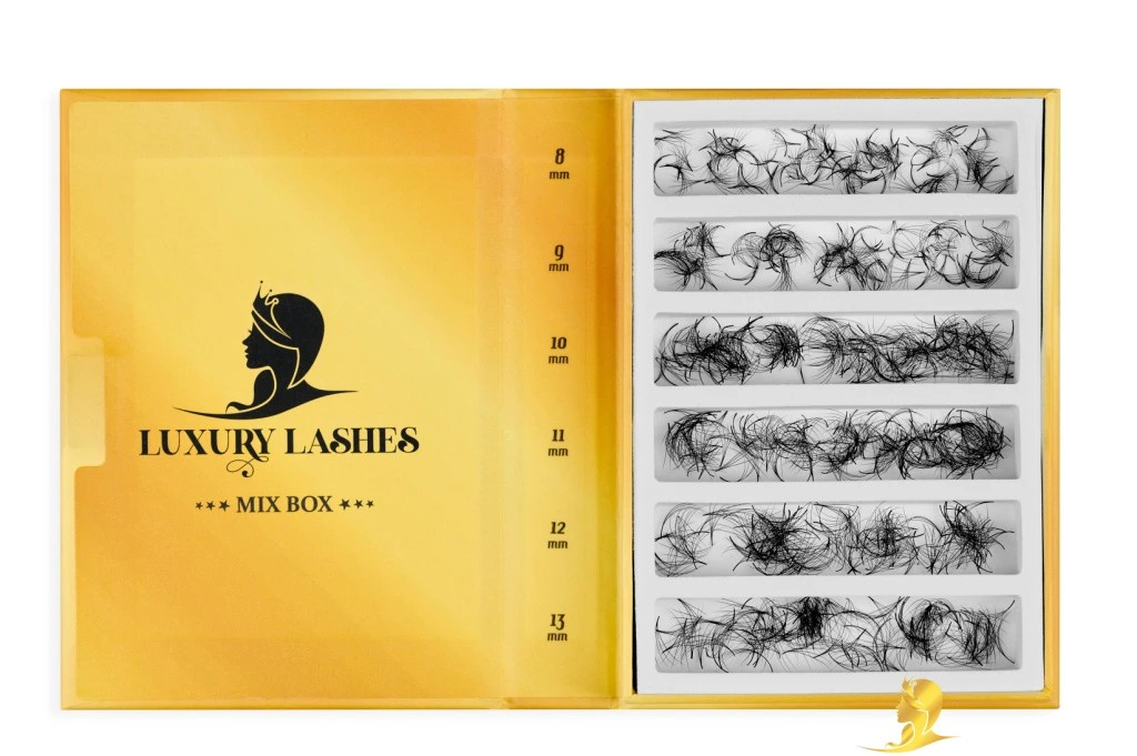 Luxury Lashes Prémium Hotové Vejáriky sypané 1000ks, 4D – Obrázok 2