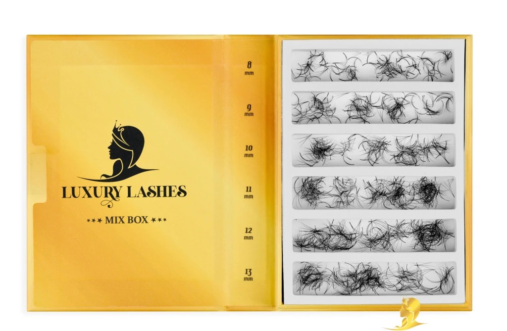 Luxury Lashes Prémium Hotové Vejáriky sypané 1000ks, 3D/0,07/D/Mix – Obrázok 2