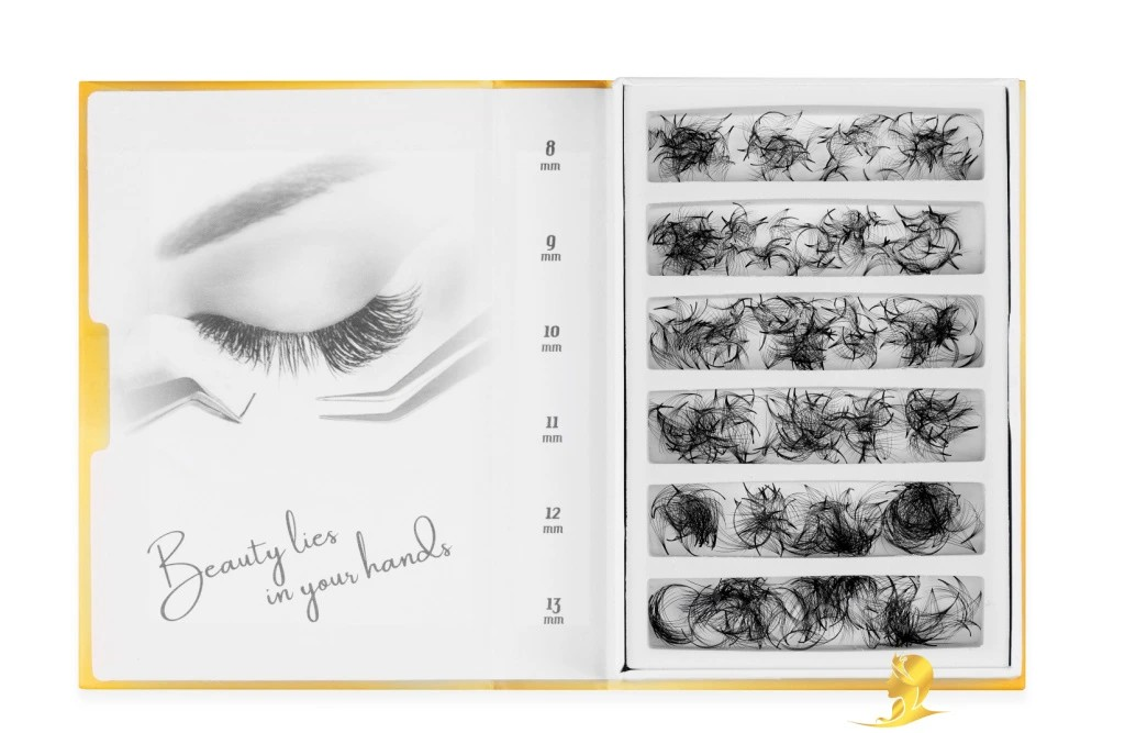 Luxury Lashes Prémium Hotové vejáriky sypané 1000ks 6D/0,07/D-Mix – Obrázok 2