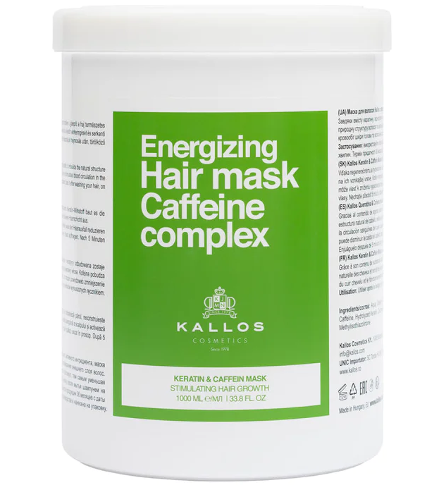 Kallos 1845 Maska na vlasy Keratin&Caffein 1000ml