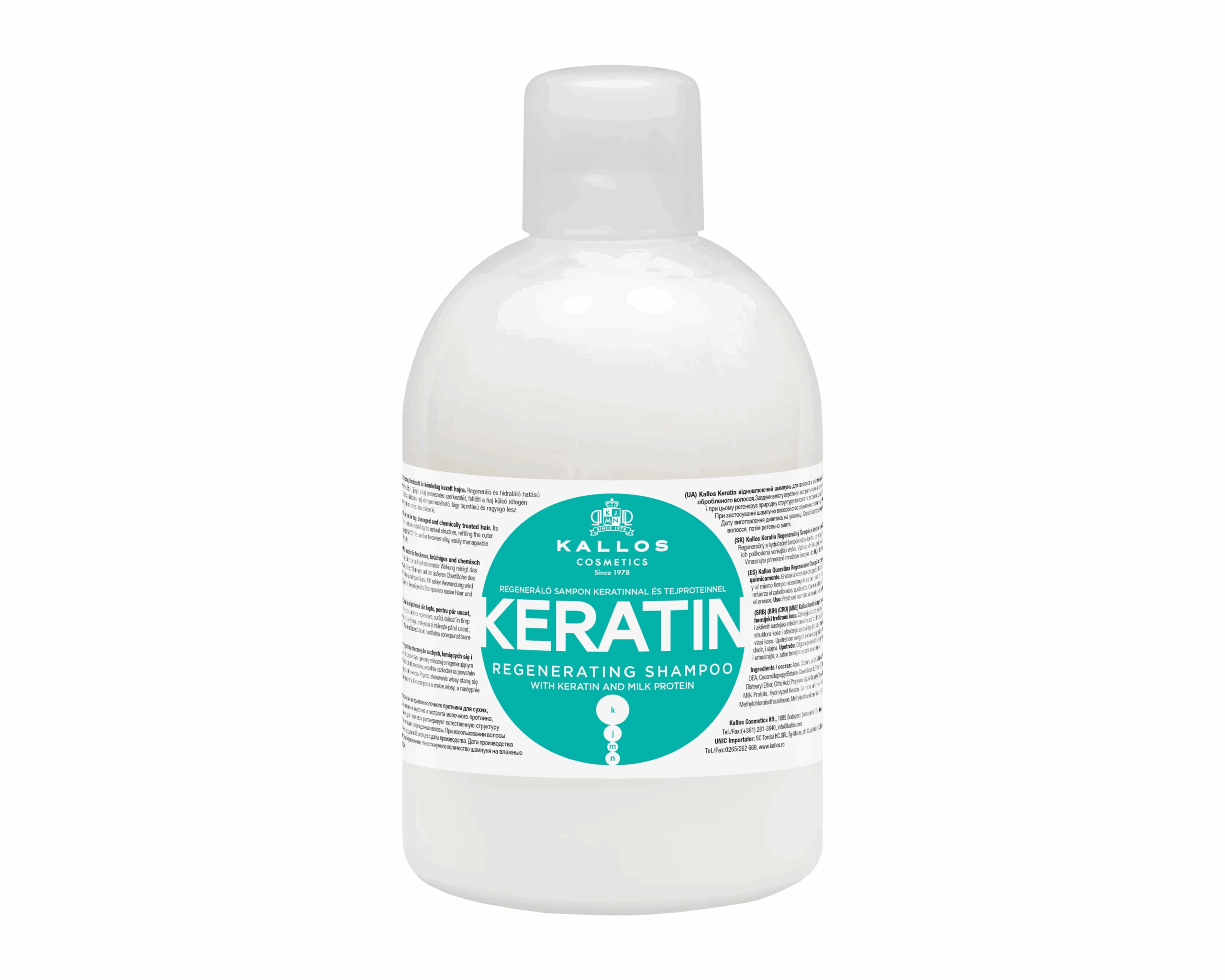 Kallos 0843 KJMN šampón s keratínom a mliečnym proteínom KERATIN 1000ml