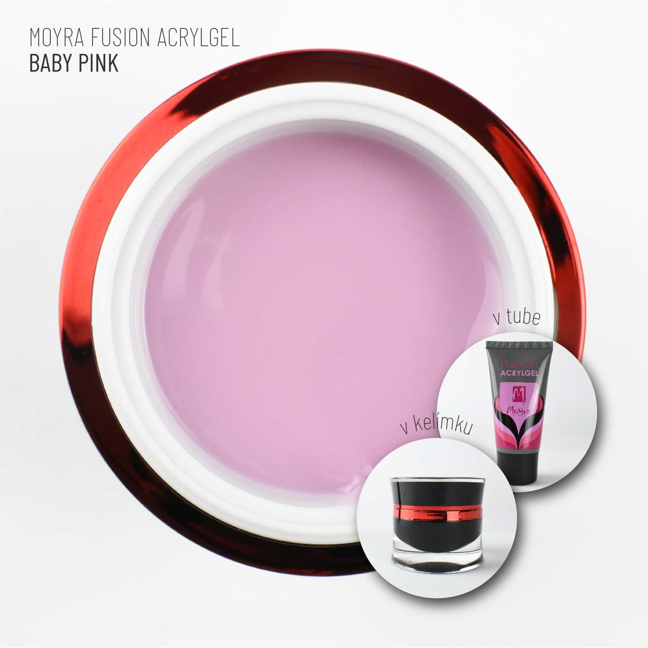 Moyra Fusion Acrylgel Baby pink 5g – Obrázok 2