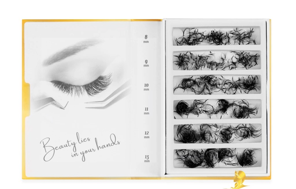 Luxury Lashes Prémium Hotové vejáriky sypané 1000ks 8D/0,07/D-Mix – Obrázok 2