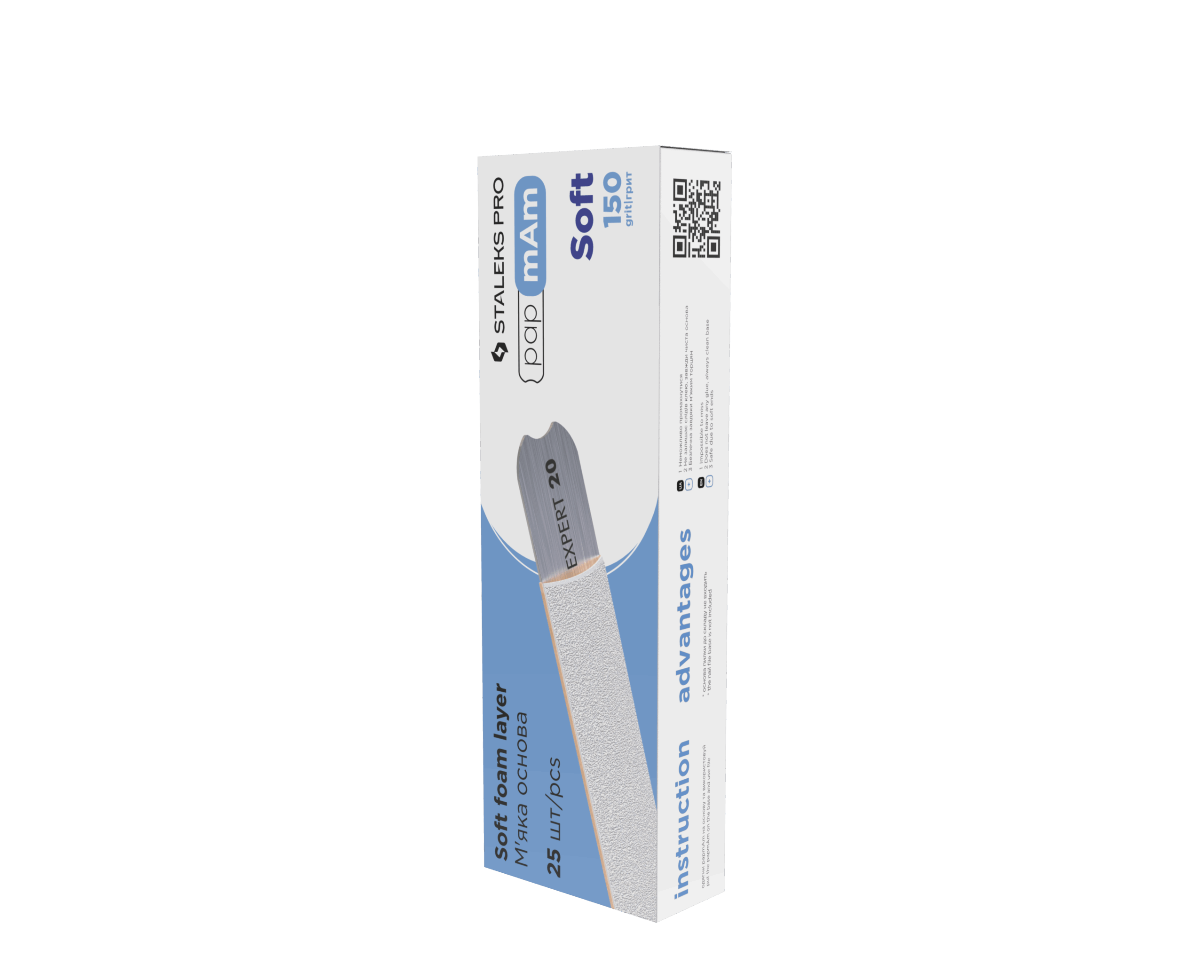 Staleks Soft Nasúvacie pilníky 25ks DFCE-20-150/25 biele