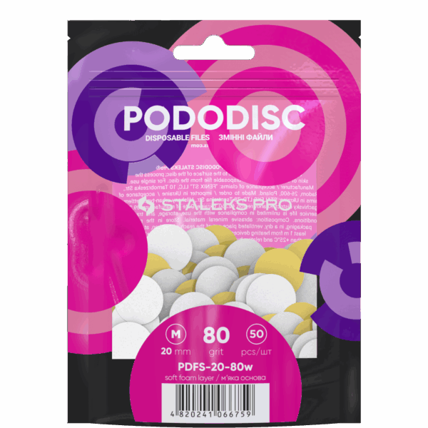 Staleks Brúsne papiere Pododisc 20mm PDFS-20-80 biele